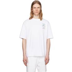 Casablanca T-shirts Casablanca Bomull T-shirt Med Logotyp - White