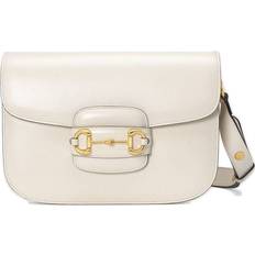 Leather - Women Messenger Bags Gucci Horsebit 1955 Retro Leather Shoulder Messenger Bag - White