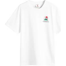 Casablanca T-shirts Casablanca Bomull T-shirt Med Logotyp - White