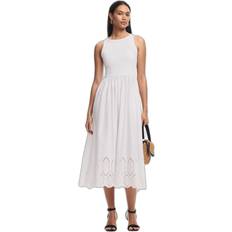 Desigual Klänningar Desigual Bomullsblandad Axelbandsklänning - White