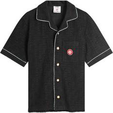 Casablanca Shirts Casablanca Monogram Jacquard Towelling Short Sleeve Shirt - Black