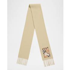 Burberry Kashmir Omarbetad Etikett Kashmir Sjal Frans Kant - Beige