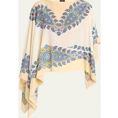 Multifarvet Ponchos & Kapper Etro Paisley Print Silk Jacket - Hvid
