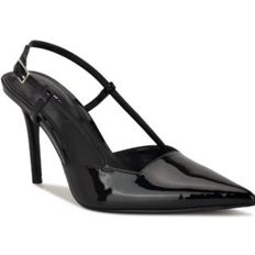 Nine West Women Shoes Nine West Mianda Slingback Stiletto Pumps - Black Patent