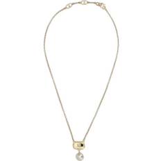 Crystal - Men Necklaces Valentino Garavani Metallic Necklace With Enamel Crystal Pearl Man - Gold/Black