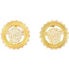 Versace Guld Metallörhängen Med Strass - Yellow