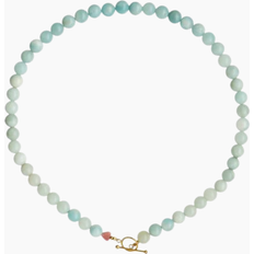 Guldbelagt Halskæder Stine A Cherie Bon Bon Necklace Cool Mint - Blå