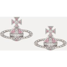Vivienne Westwood Rose Gold Earrings Vivienne Westwood Mayfair Bas Relief Earrings Rhodium Light Rose Crystal