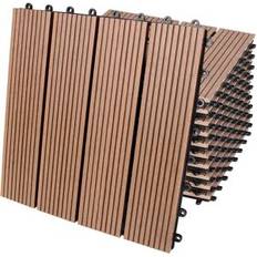 Outdoor Flooring Casaria Composite Decking Tiles 11Pcs Terracotta 30x30cm