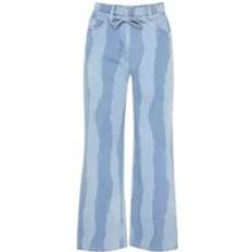 Soaked in Luxury Jeans Soaked in Luxury Slmaisa Jeans Bukser Medium Blue Torn Stripes - Blue Denim