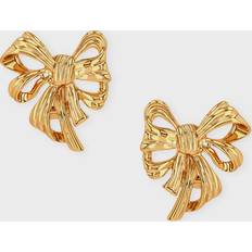 Gold Bow Earrings - Gold