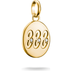 Thomas Sabo Guld Berlocker & Hängen Thomas Sabo Connect Gold Plated Angel Number Charm Pendant - Gold