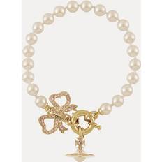 Vivienne Westwood Bracelets Vivienne Westwood Rigoberta Pearl Bracelet Gold Vintage Rose Crystal Crystal - Gold Vintage Rose Crystal