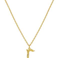 Maanesten Kubisk Zirkon Halskæder Maanesten Alphabet Halskæde Smykker Accessories - Gold Colour
