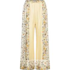 Dam - Silke/Siden Byxor Munthe Eleganta Blommiga Silkebyxor Dam - Multicolor