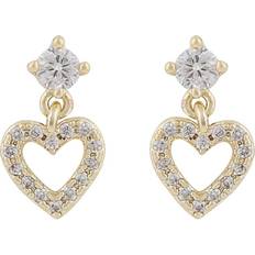Guld Øreringe på tilbud Snö of Sweden Nisi Heart Earring Gold