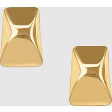 Curved Rectangle Earrings Yellow