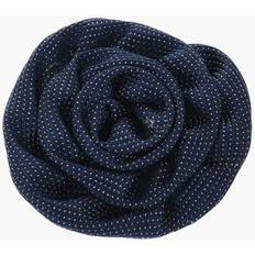 Blue - Women Brooches Corneliani Dotted Silk Lapel Brooch - Unica