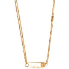 Nickel Free - Unisex Necklaces Versace Safety Pin Necklace Gold - UNI