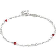 Nomination Anklets Nomination Anklets with Coral Stones - Silver
