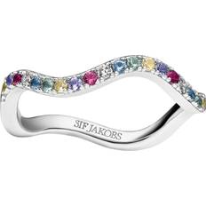Transparent Ringar Sif Jakobs Ellera Waves Ring Rings - Sterlingsølv
