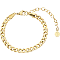 Sistie Guldpläterad Armband Sistie Panzer Bracelet Förgyllt Rostfritt Stål