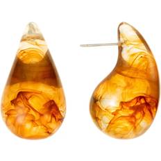 Brun - Dame Øreringe Drop Earring - Brown