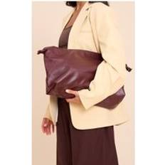 Purple Clutches PrettyLittleThing PU Oversize Drawstring Clutch Bag - Purple