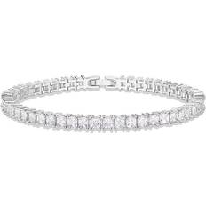 14K Gold Plated Cubic Zirconia Tennis Bracelet 3mm - White