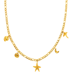 Sistie Guldpläterad Halsband Sistie Sirena Necklace Förgyllt Rostfritt Stål