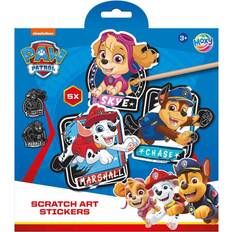 Paw Patrol Klistermärken Grafix Scratch Art Stickers PAW Patrol 6 pcs