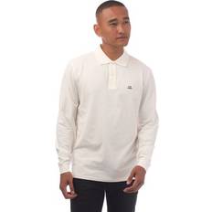 CP COMPANY Polo Shirts CP COMPANY Stretch Piquet Long Sleeve Polo Shirt - White