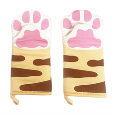 Pets Exogio B-Cotton Cute Cat Oven Gloves Claw Microwave