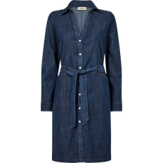 Mos Mosh Dame Kjoler Mos Mosh Mmmalti Denim Dress - Dark Blue