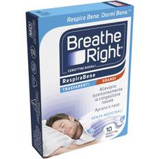 Fasce Breathe Right Cerotti Nasali Trasparenti Grandi 10 Pezzi