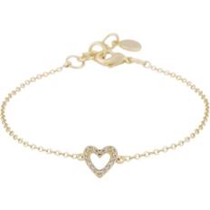 Berlockarmband Snö of Sweden Armband Nisi Heart Brace - Gold