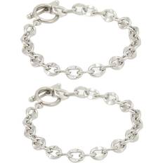 Titanium Bracelets Goolrc Simple Titanium Steel Jewelry Bracelets - Classic
