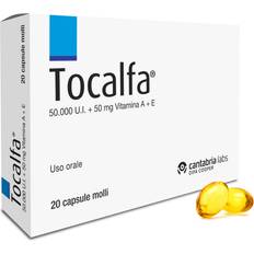 Vitamine e Integratori Tocalfa 50000 UI 50mg Vitamina A E Integratore 20 Capsule Molli