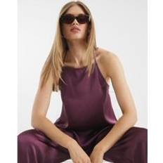Purple - Women Tank Tops River Island Womens Purple Halter Neck Cami Top - Purple