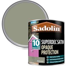 Sadolin Grey Paint Sadolin Superdec 10 Year Herbaceous Satin Finish Exterior Woodstain 1L Grey
