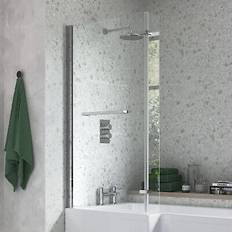 Signature L-Shaped Hinged Bath Screen Rail 1500mm