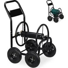 Hose Hangers Relaxdays Hose Trolley 4 Wheels 95.5 x 61 x 72 cm