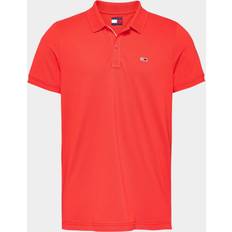 Orange Polotrøjer Tommy Jeans Tjm Slim Placket Polo Shirt - Red