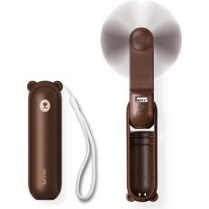 220-240 V Handfläktar Jisulife Mini Bärbar USB Handfläkt Life8 Brun