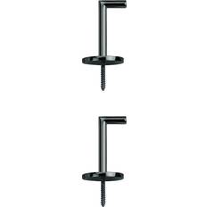 GoodHome Kimlos Black Nickel Effect Hook Curtain Set of 2
