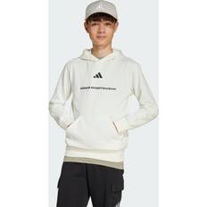 Adidas Hoodies Barnkläder adidas Boys Slogan Huvtröja i Fleece för Barn - Off White