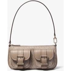 Grå Clutch tasker Michael Kors Uld Skuldertaske Zoe Uld - Grå