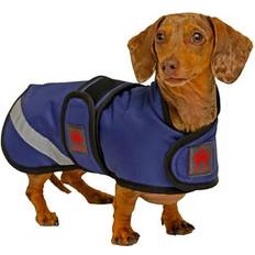 Pets Firefoot Dachshund Fleece Lined Outdoor Dog Coat 16cm Navy