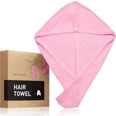 Hårturbaner BrushArt Home Salon Hair Towel Handduk Pink