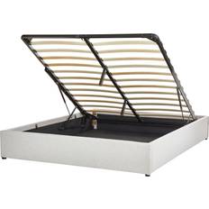 Beliani Dinan Tweepersoonsbed Grijs Polyester